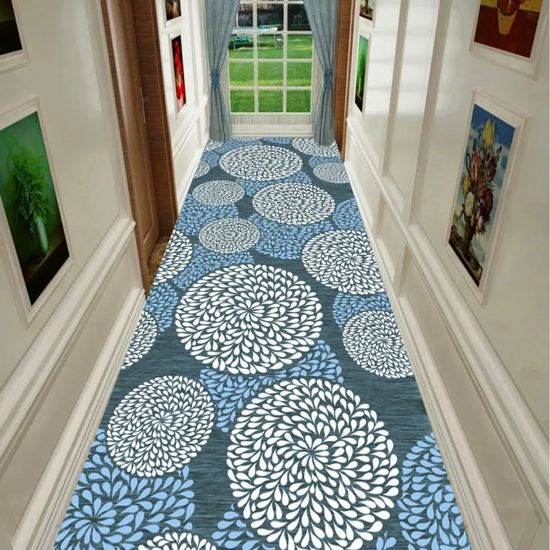 Alfombra de corredor geométrica moderna, alfombra antideslizante de diseño desgastado de estilo nórdico, suelo decorativo con estampado de línea para pasillo, sala de estar y dormitorio