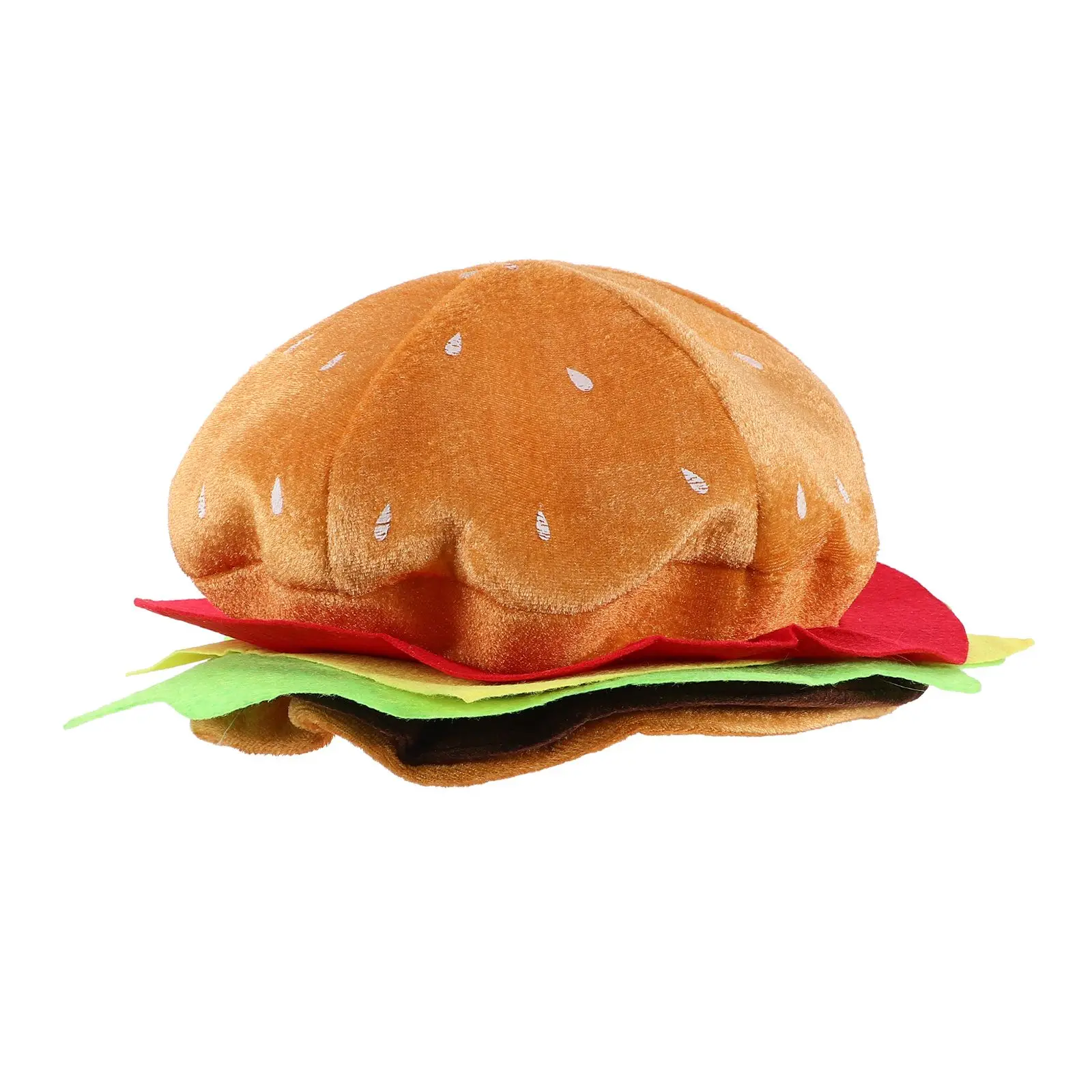 

Funny Hamburger Hat Cosplay Costume Headwear Party Hats Cheese Decorative Burger Headdress Non-woven Fabric Lightweight
