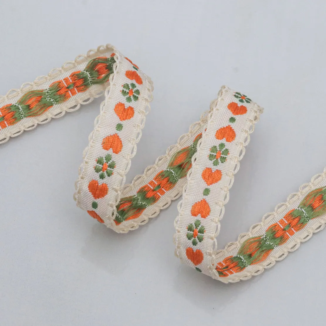 Lace Ribbon Colorful Floral Ribbon Love Webbing Polyester Jacquard Ribbon For Gift Wrapping Mother'S Day Christmas
