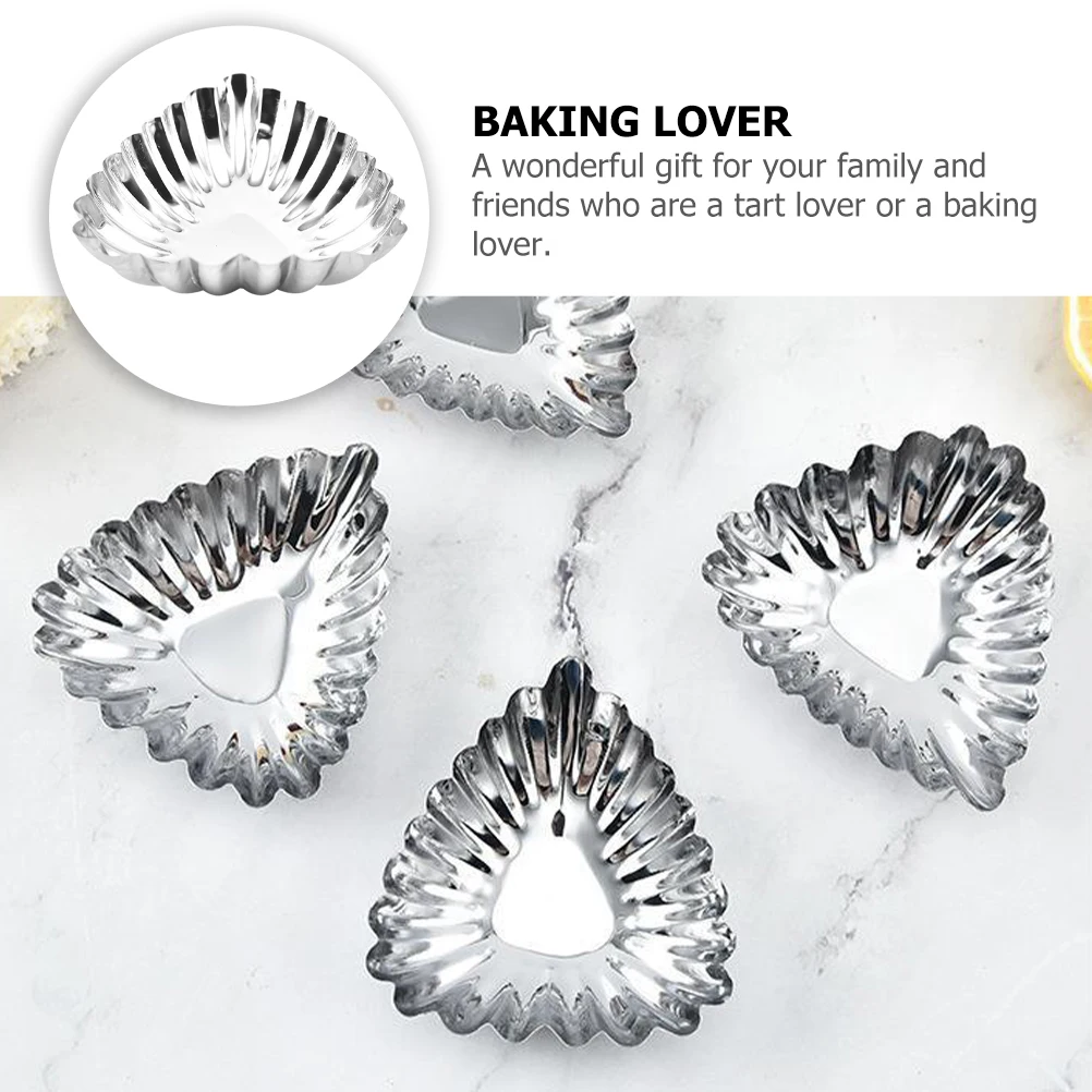 

20pcs Cup Mold Stainless Steel Egg Bite Tart Decorative Baking Molds Mini Molds Baking Tray Kitchen Cooking Heat Resistant