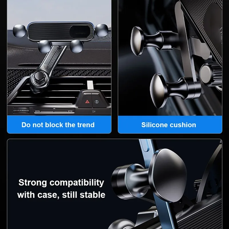 Car Phone Holder 360 ° Full Rotation Air Outlet Hook Sensor Navigation Universal Suitable For iPhone Samsung Google Huawei 2025