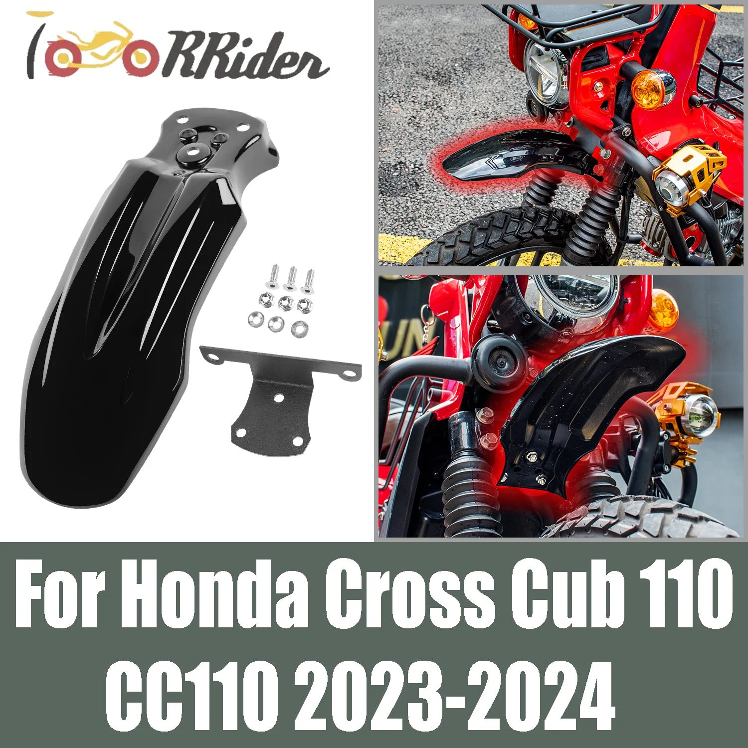 

CC110 Front Mudguard Splash Guard Cover For Honda Cross Cub CC 110 2023 2024 Motorcycle Fender Protector Accessories