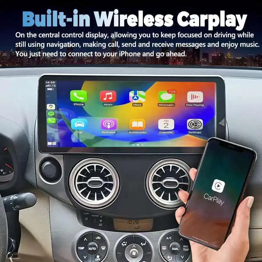 2 Din13.3inch Car Radio  For Toyota RAV4 RAV 4 2005-2013 Android 14 Multimedia Video Player Auto Audio Stereo GPS Carplay NO DVD