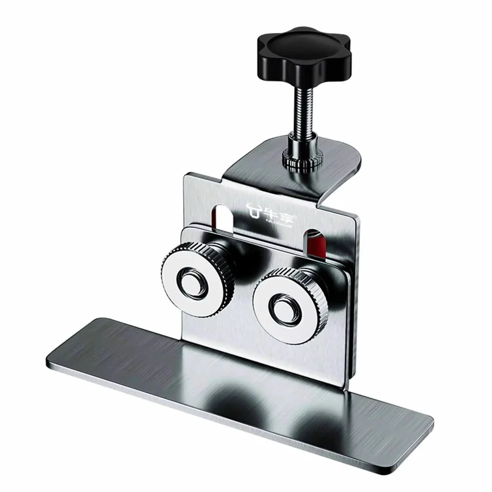 Stainless Steel Cabinet Door Installation Locator Adjustable Woodworking Auxiliary Tools Mounting Jig Hidden Door Mount Support