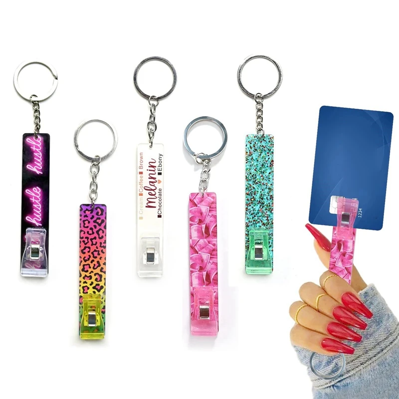 5 PCS Card Grabber For Long Nails, Card Puller Keychain ATM Contactless Card Extractor For Credit Cards