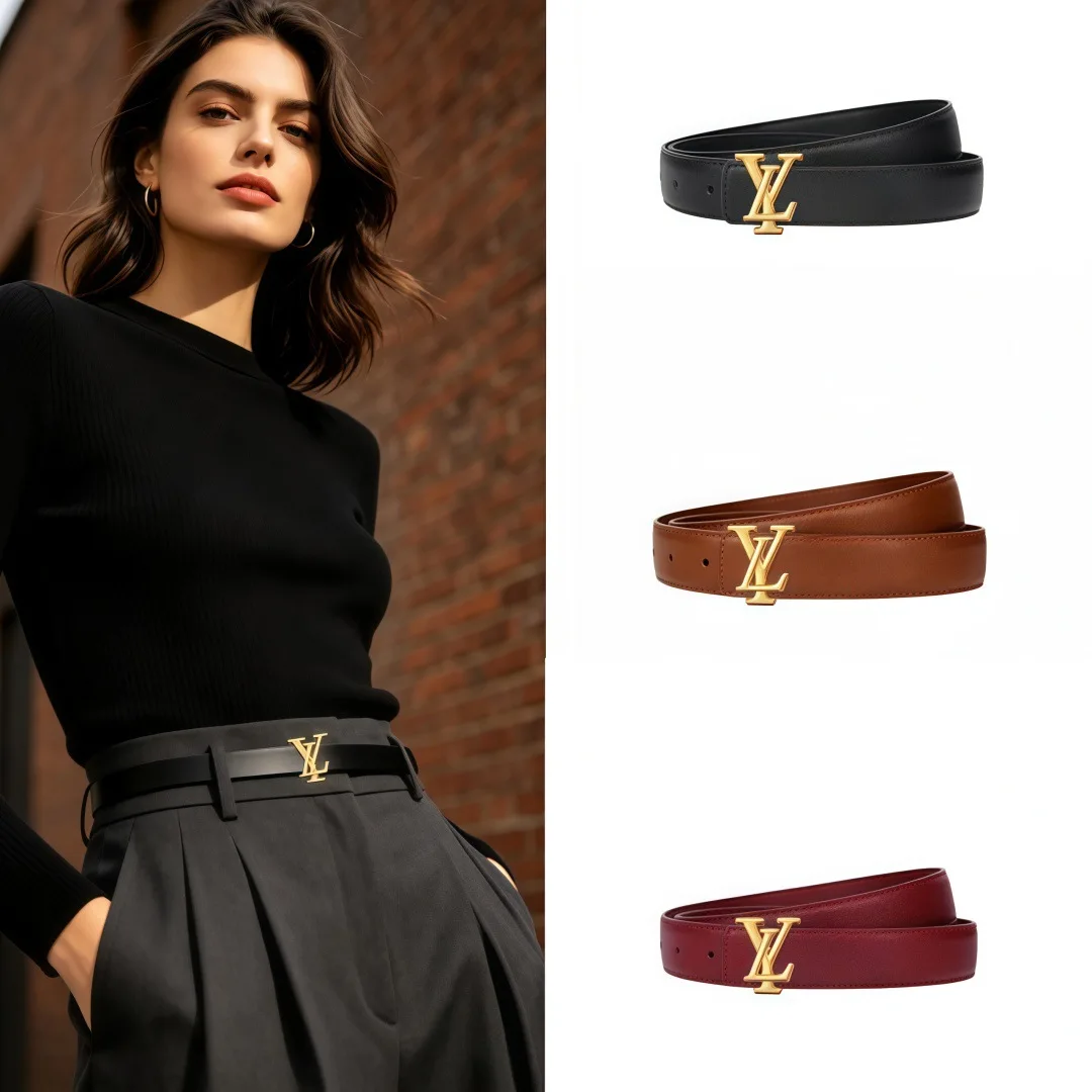 Ladies Stylish Decor Waistband Vintage Intertwined G‑Shaped Metal Buckle Design Versatile Belt For Daily Casual Business