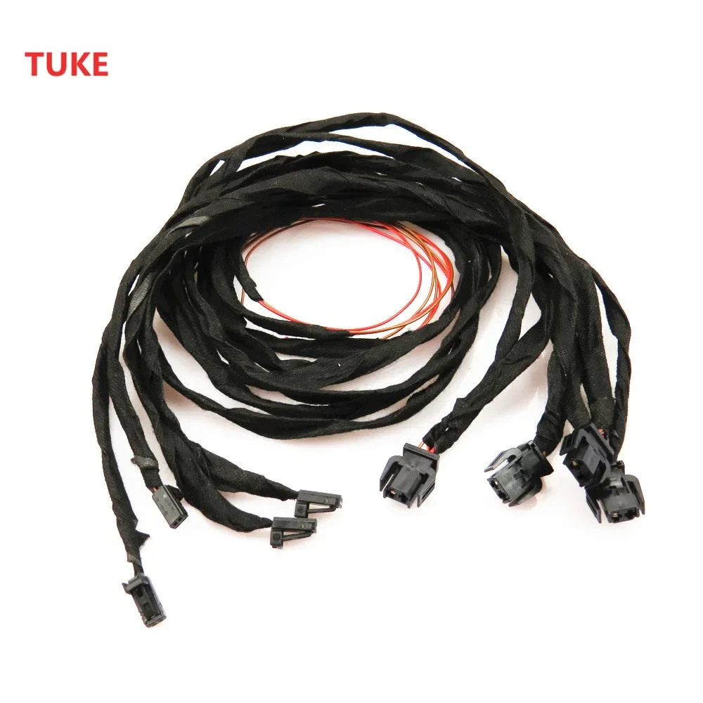 Car Interior Led Footwell Light+Red Door Panel Warning Lights lamp Cable For A3 8P S3 A4 B7 B8 S4 A5 S5 A6 S6 A7 A8 S8 Q3 Q5 TT