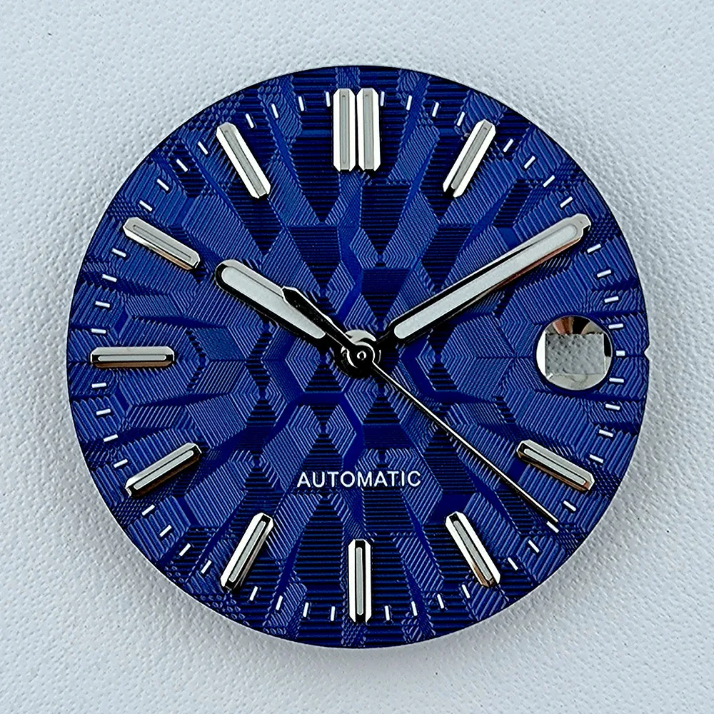 28.5mm NH35 Dial Watch Dial Custom logo Dial Green Luminous dial Fit NH35 movement watch tools