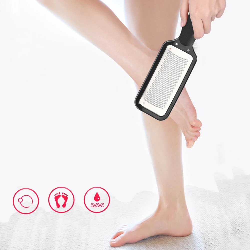 Zwaar uitgevoerde voetvijl roestvrijstalen peeling voor eelt pedicure huidverzorgingstool draagbaar wandmontage zwart