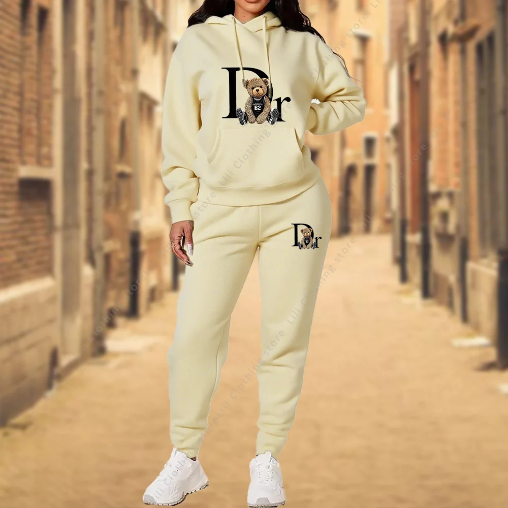 Dames trainingspak Esthetische designerkleding Hoge kwaliteit Hoodies Sweatshirts Joggingbroek 2-delig pak Sportkleding Damesbroeksets