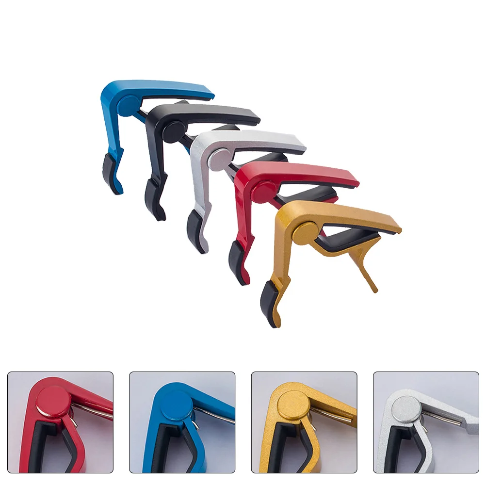

5 Pcs Guitar Capo Aluminum Alloy Quick Release Tuning Protector for Acoustic Folk Electric Violin Ukulele Banjo Mandolin