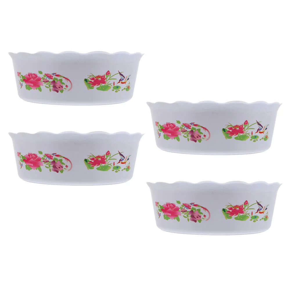 4 Pcs Hydroponic Plants Flower Pots Plastic Flowerpot Round Pp Water Lily Planting Bowl Flowers Teacup Washing