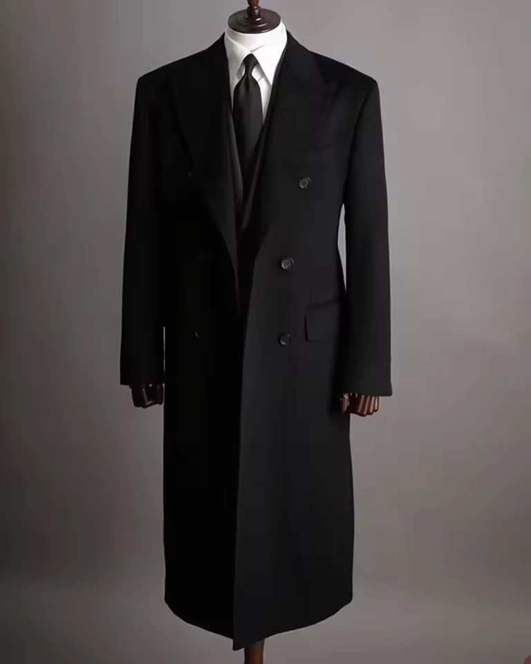 Winter Long Blazer Business Double Breasted High Quality Luxury Men's Suit Jackets Elegant Man Suit New in Suits  Blazers Male