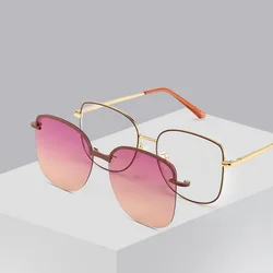 COHK High Quality Magnet Sunglasses Polarized Clip On Anti Blue Light Sun Glasses Frame Women Custom Prescription Myopia Reading