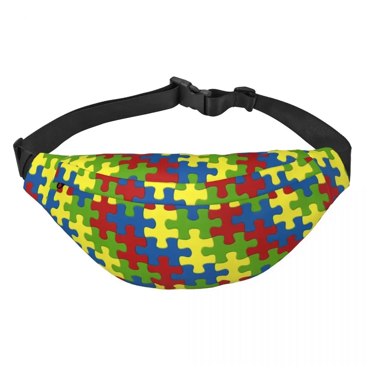 

Jigsaw Puzzle Pieces Fanny Bag Autism Awareness Sling Crossbody Waist Pack Women Men Cycling Camping Phone Money Pouch