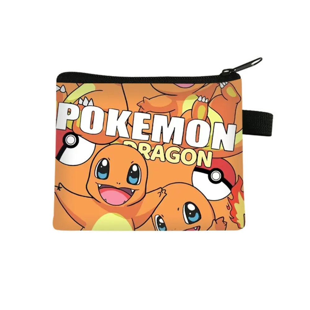 Original Pocket Monsters Zero Wallet Pikachu Cartoon Coin Wallet Pikachu Anime Coin Key Printing Storage Bag Portable Toy Gifts