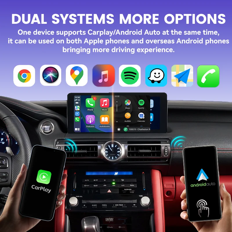 Premium Factory Wireless CarPlay Android Auto Solution Customizable Retail Car Play Box Android for apple Portable Universal