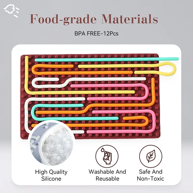 몬테소리 장난감 비지 보드 감각 활동 보드, BPA 프리 실리콘, 어린이 불안 해소, 트위스트 가능한 감각 장난감, 아기 선물