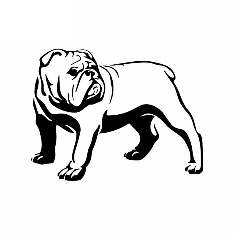 Car Sticker Funny Olde English Bulldog Bully Dog Decal Car Sticker PVC Decorative Sticker Creative Black/White, 16cm*12cm