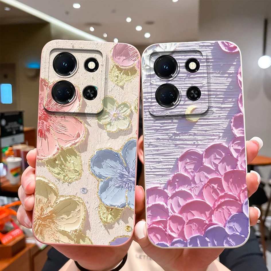 For Infinix Note 30 4G 5G 30i Cover New Case Cute Girl Boy Cartoon Pattern Soft Silicone Shell For Infinix Note 30 VIP Pro Funda