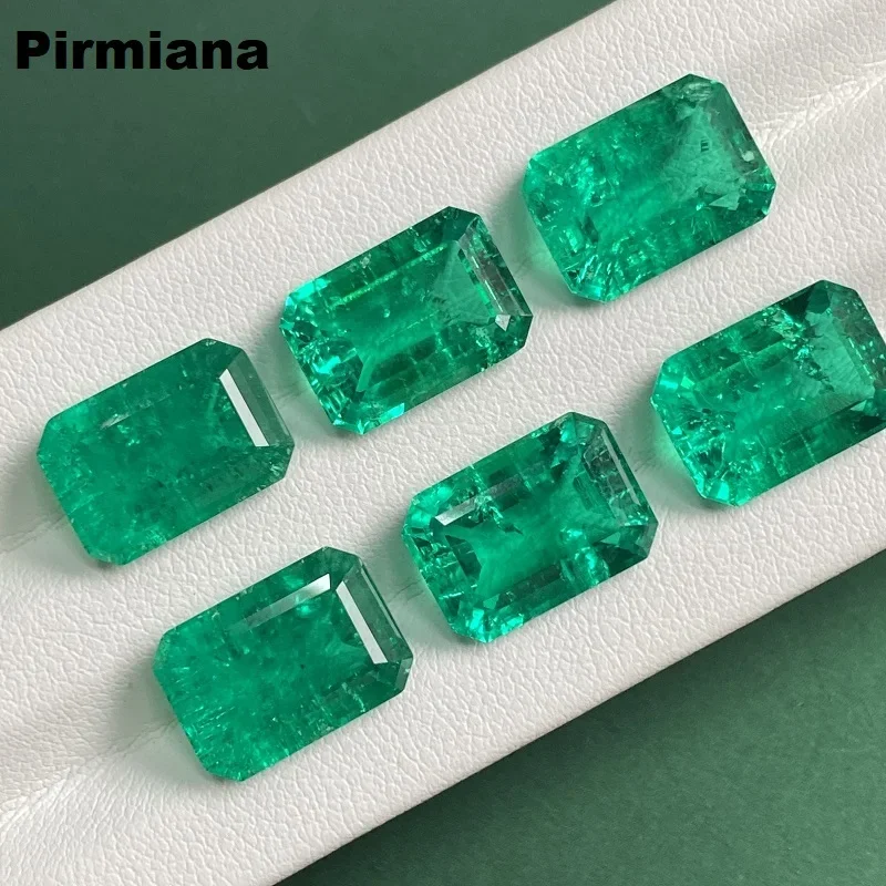 Pirmiana New Collection 10X14mm Lab Grown Emeralds March Pairs for Diy Jewelry Earrings Making  Custom  Gemstone Set