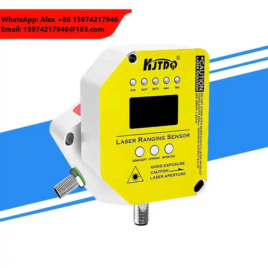 Long Range 500m Laser Lidar Distance Sensor With IP64 20Hz Refresh Rate LCD Display For Outdoor/Industrial Ranging Measurement