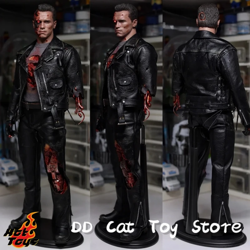 

In Stock Original Hot Toys DX46 1/6 Terminator 2: Judgment Day T-800 Battle Damaged Version 2.0 12'' Scale Model Action Figure
