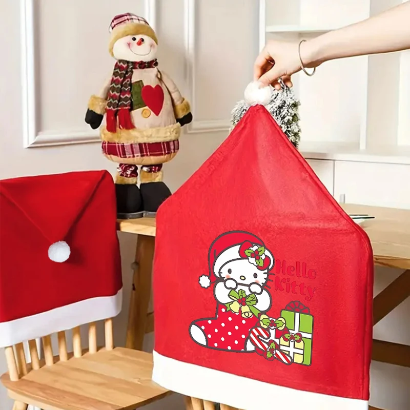 

Sanrio Christmas Chair Cover Restaurant Hotel Decoration Chair Cover Christmas Party Home Decoration Chair Cover Children's Gift