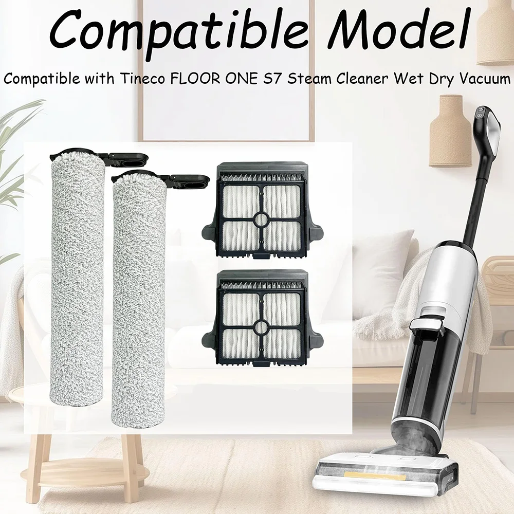 Description Picture 2 of itemRoller For Tineco Floor One S7 Steam Vacuum Cleaner Accessories Roller Spare Parts Replacements HEPA Filters Roller Brush
