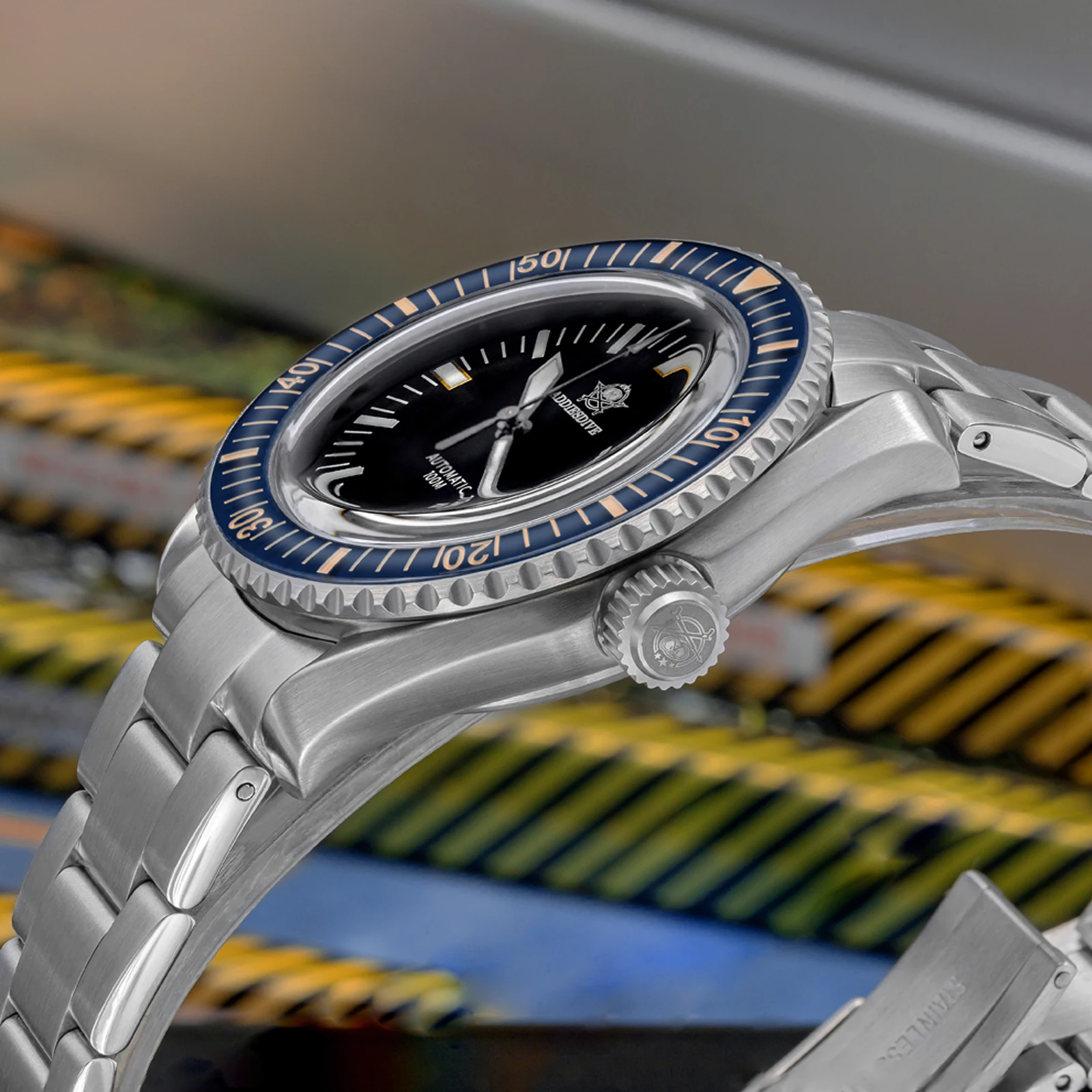 ADDIESDIVE Top Brand Sapphire NH35 Automatic Mechnical Man Watch 100m Waterproof Super Luminous Stainless Steel Diver's Watches