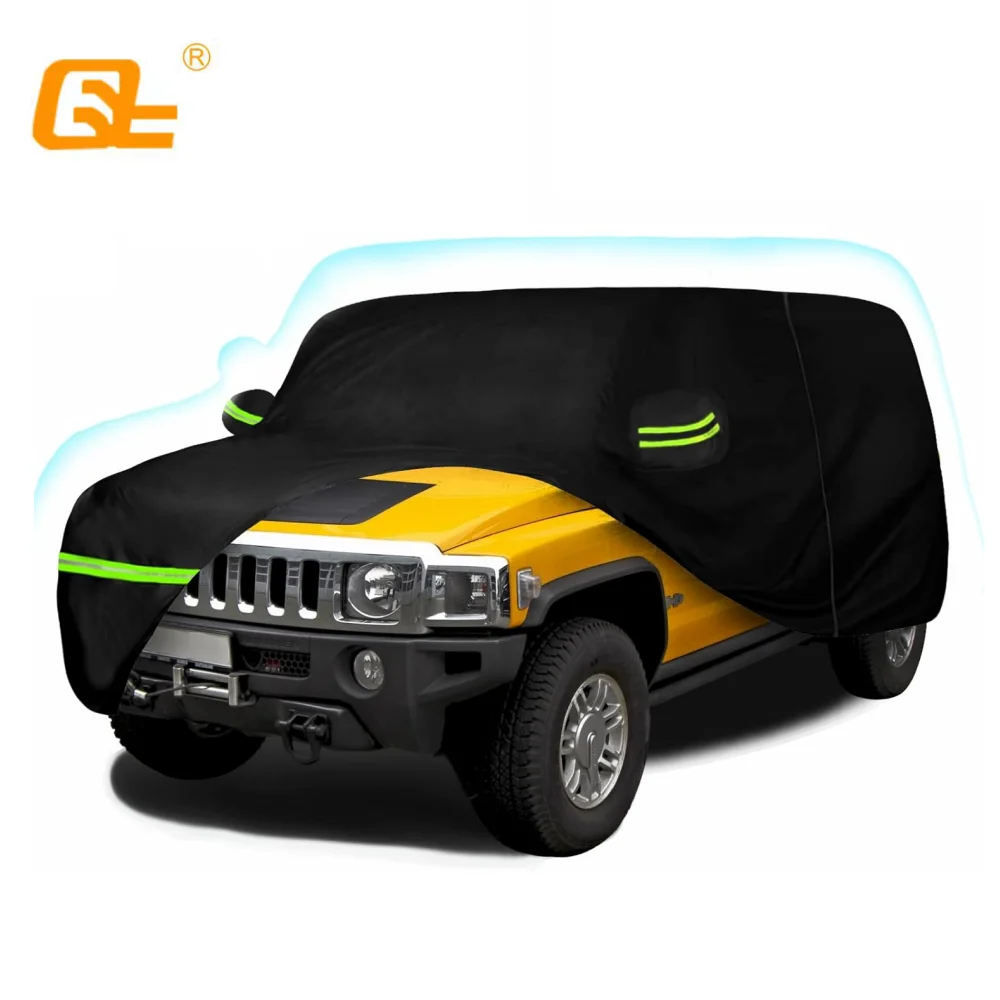 Fundas Impermeables para Auto 210T, Hechas a Medida para Hummer H3 SUV 2006-2010, para Todo Clima, con Cierre de Cremallera en la Puerta, Protección Contra Nieve, Lluvia, Polvo y Granizo