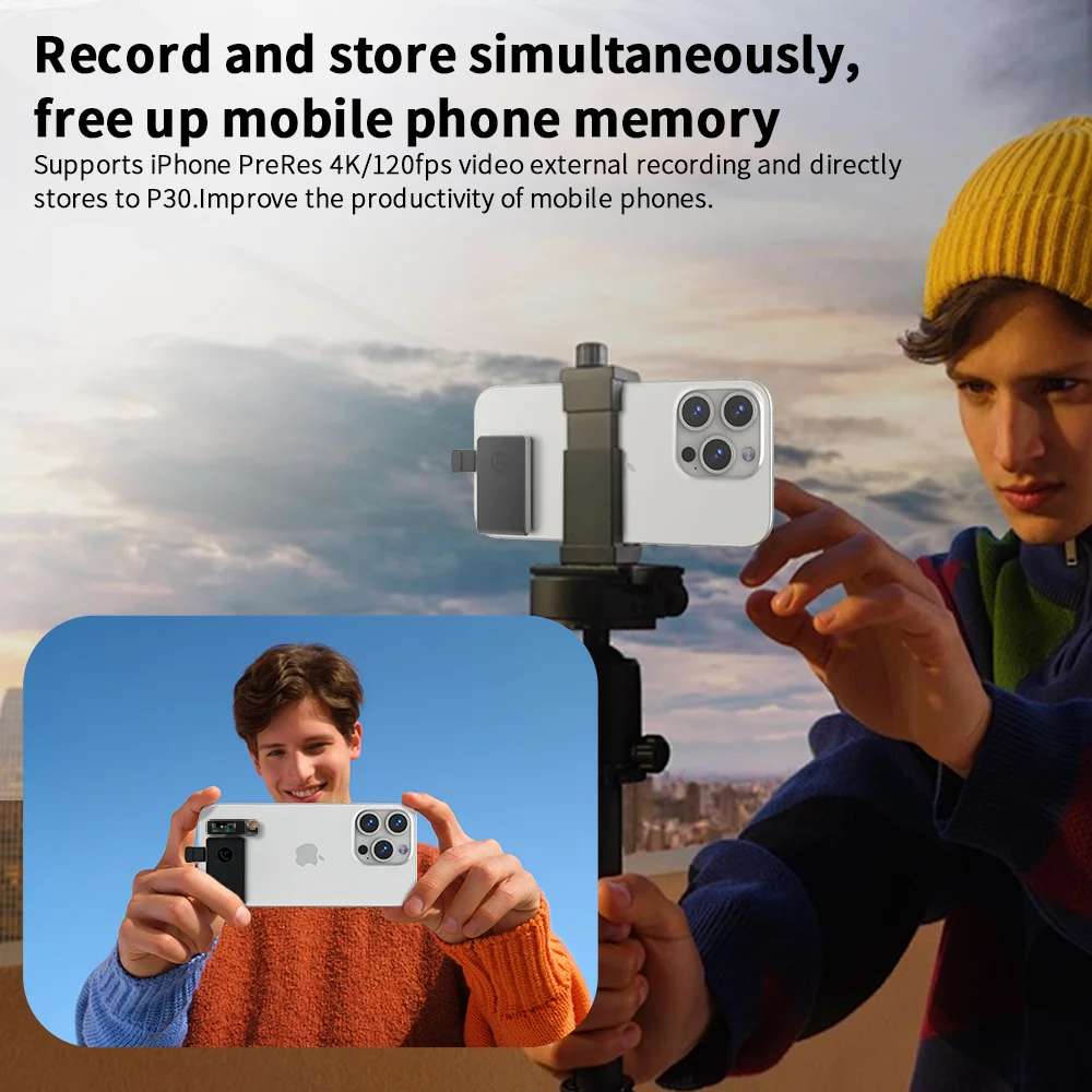 Aiffro P30 firm adsorption high-speed storage SSD 1T/2TB for Apple and Android mobile phones
