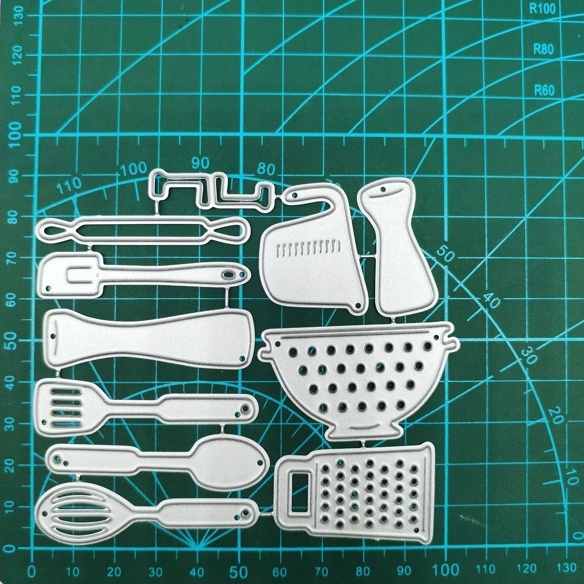 Imagen 3: Herramientas de cocina, troqueles de corte de Metal, plantillas para álbum de recortes/álbum de fotos, tarjetas de papel decorativas en relieve DIY