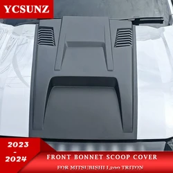 Matte Black Bonnet Hood Scoop Cover For Mitsubishi L200 Triton MV 2024 2025 Pick Up Truck Car Accessories