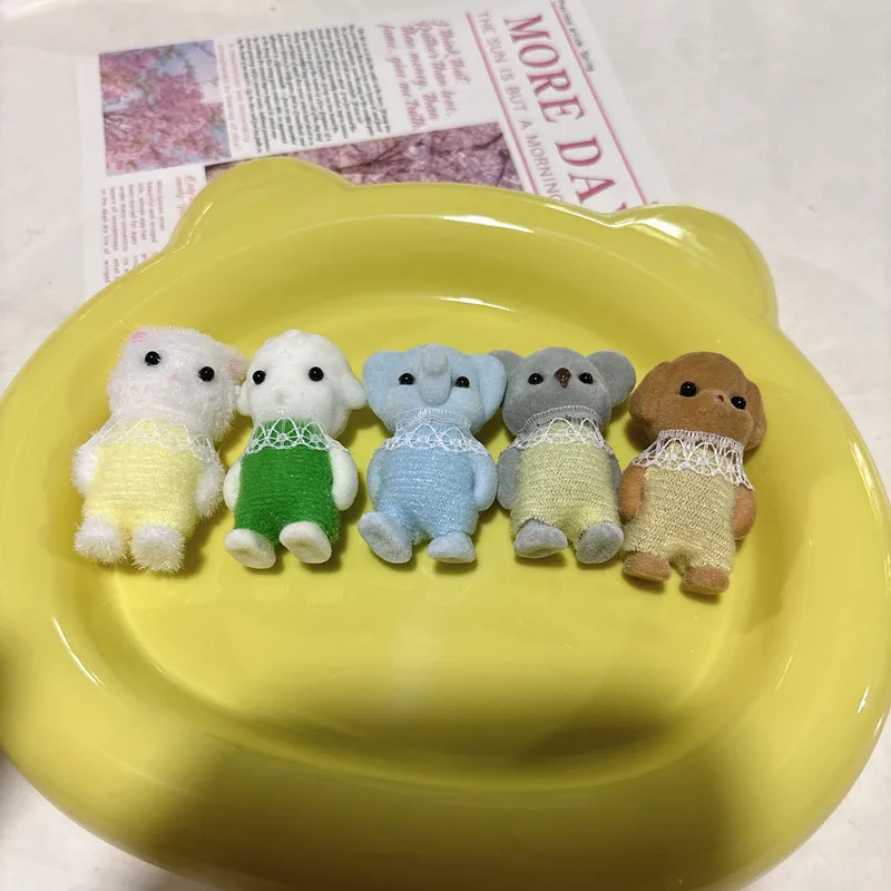 

Simulation Forest Rabbit Family DIY Playset Mini Rabbit Bear Figure Toy Dolls Kids Gifts