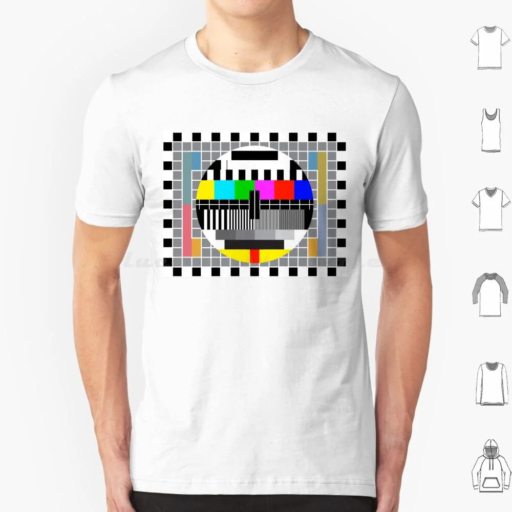Pal Test Card T Shirt Big Size 100% Cotton Pm5544 Colour Bars Test Pal Test Pattern Start Up Test Close Down Test Tv Test