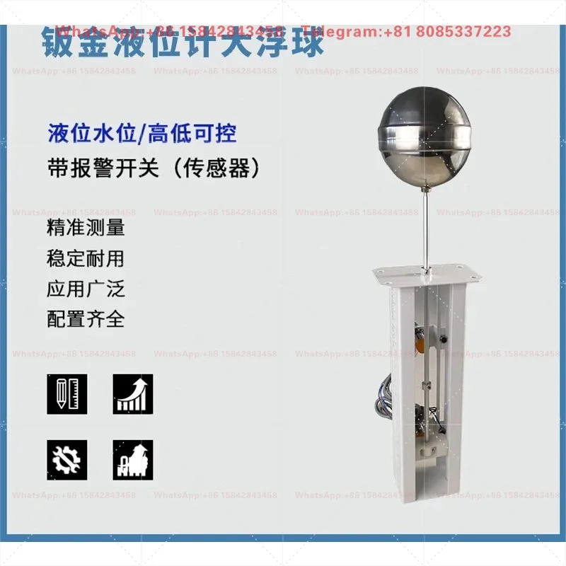 Top Mounted Magnetic Flap Level Gauge Floating Ball Level Meter with Magnetic Switch