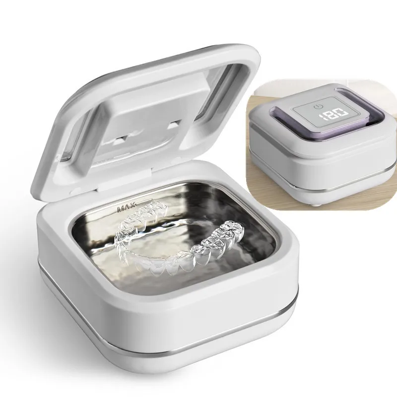 New Mini Ultrasonic Denture Cleaner with Digital Display & Multiple Settings