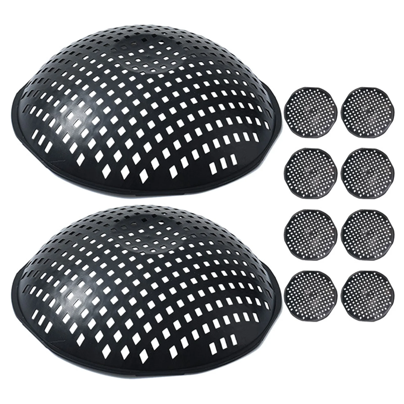 10 pçs vaso de flores buraco malha almofadas plantador plástico grade inferior durável bonsai pote filtro tela jardim planta pote almofada malha inserção