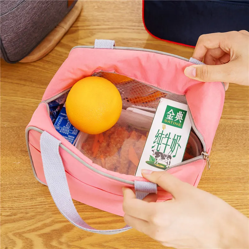 Insulated Lunch Bag Portable Tote Family Travel Cooler Bags Fresh Thermal  Bento Bag Picnic Drink Fruit Food Women Men Bag