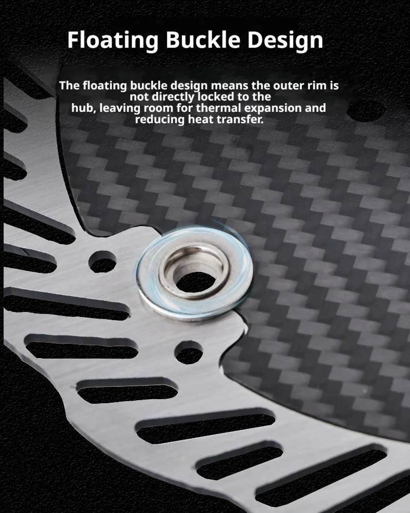 Carbon-Bremsscheibe 140/160mm Leichter Schwimmender Rotor 6-Loch & Center Lock Hochfeste Fahrrad-Bremsteile für MTB – Detail 6