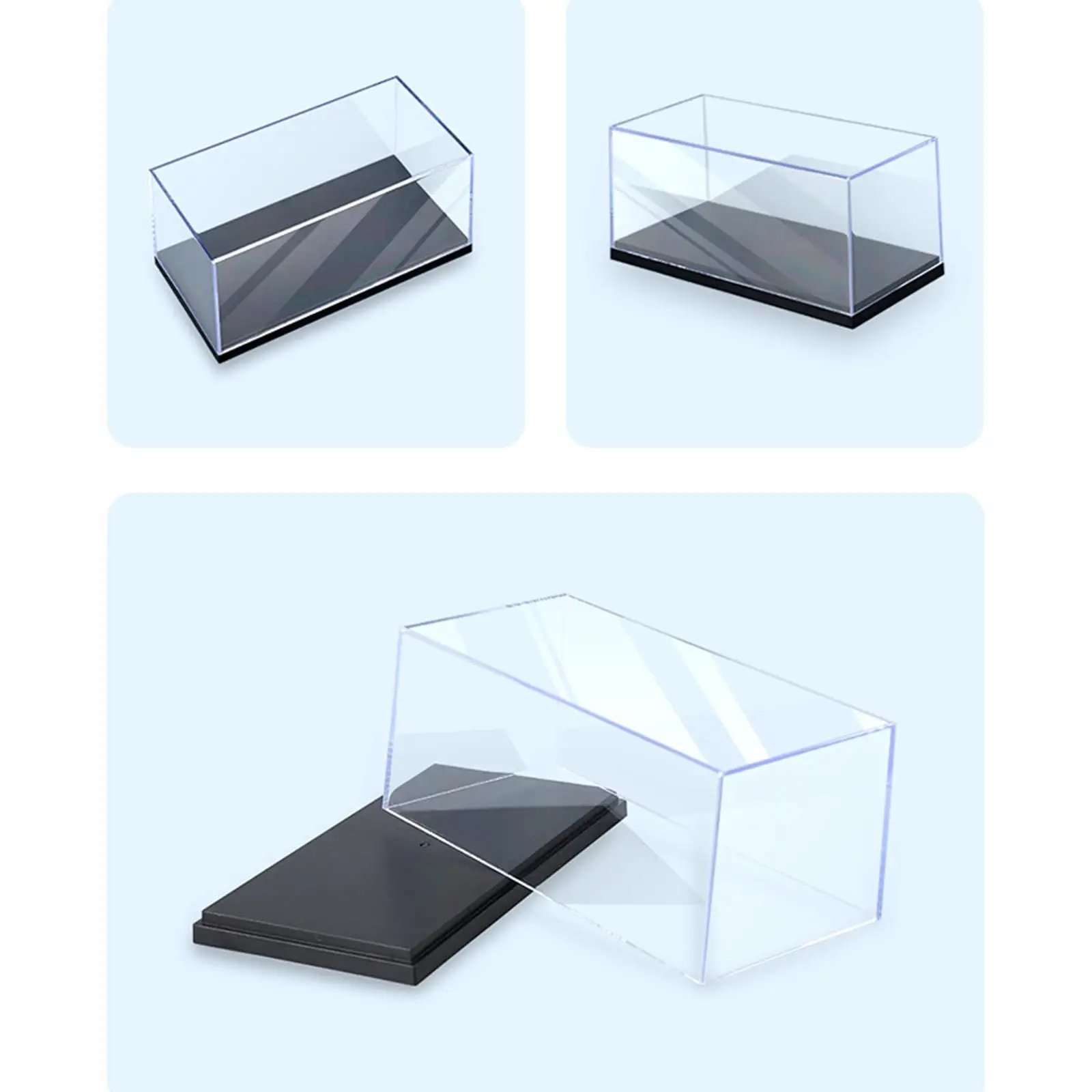 Clear Storage Case Acrylic Display Stackable Organizer for 1:43 Scale Diecast Car Model Collectibles Action Figures Decoration