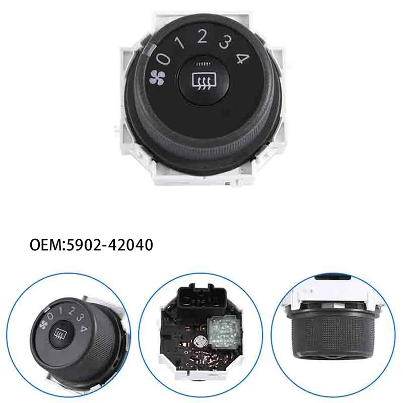 

Practical 1 PCS Car A/C Heater Fan Blower Control Switch White & Black ABS For TOYOTA RAV4 2006-2012