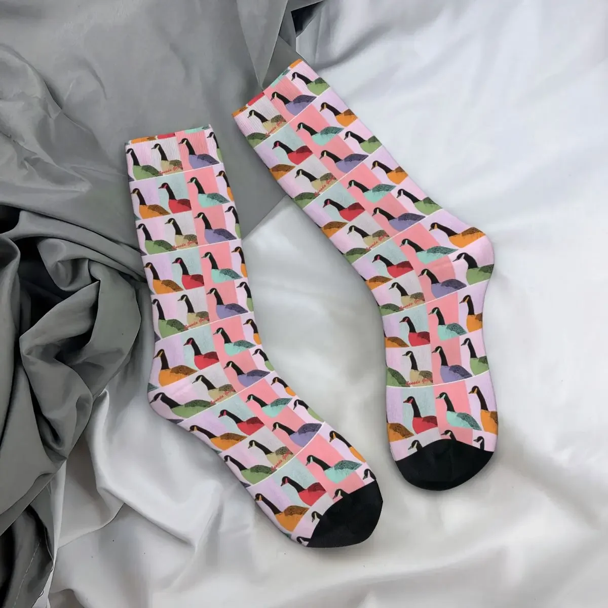 Chaussettes d'oie de Noël Harajuku, bas super doux, chaussettes longues toutes saisons, accessoires pour cadeaux unisexes