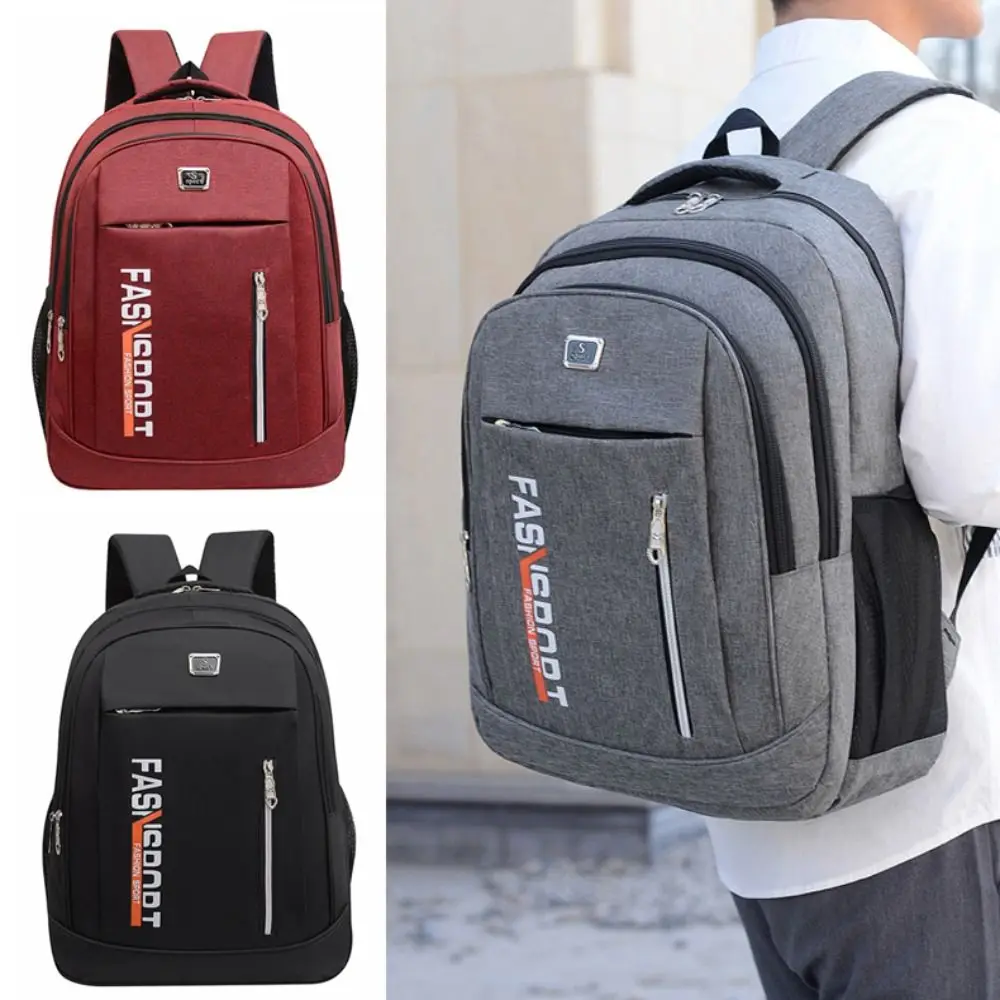 Ergonomic Men Backpack Large Capacity Water-repellent Laptop Shoulder Bag Fashion Casual Style Student School Bag College Use