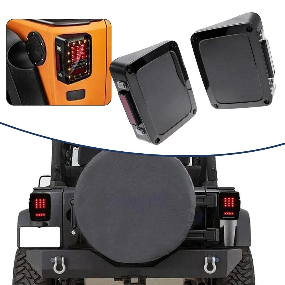 

2 шт. светодиодных задних фонарей для Jeep Wrangler JK 2-дверный Unlimited JK 4-дверный 2007-2016, светодиодные стоп-сигналы, указатели поворота