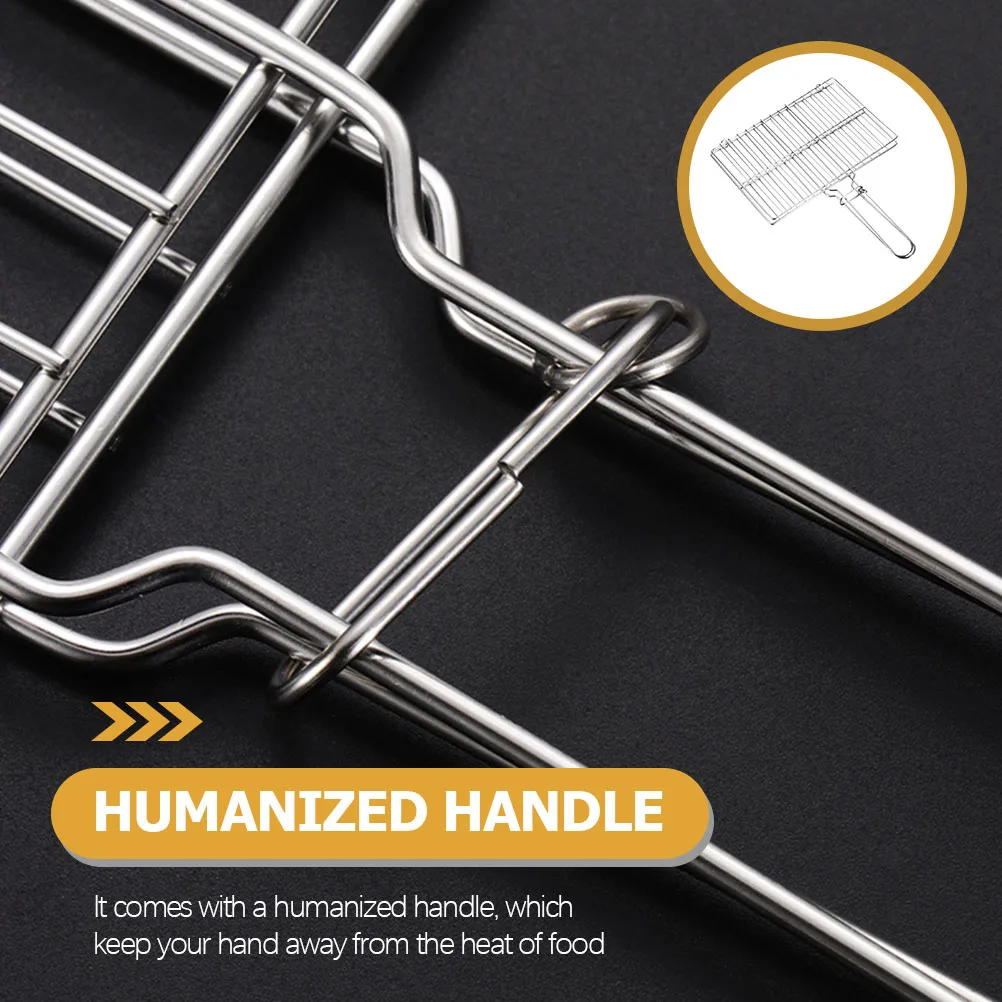 

Basket Thickened Grilled Fish Mesh Rack Vegetable Grilling for Bbq Baskets Vegetables