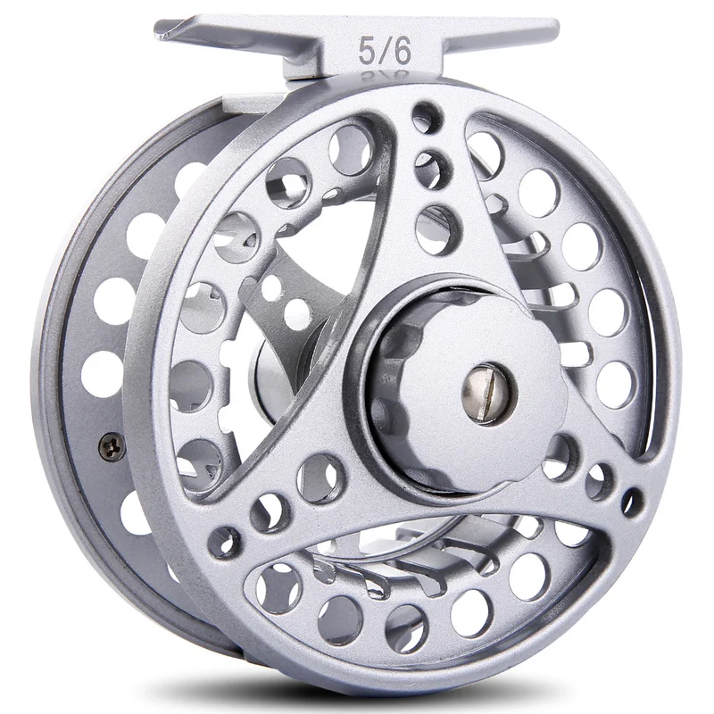 Sougayilang 5/6 Fliegenfischerrolle 2+1 BB hochfester Aluminiumkörper Angelradgetriebe Lake River Angelgerät Max Drag 11 kg