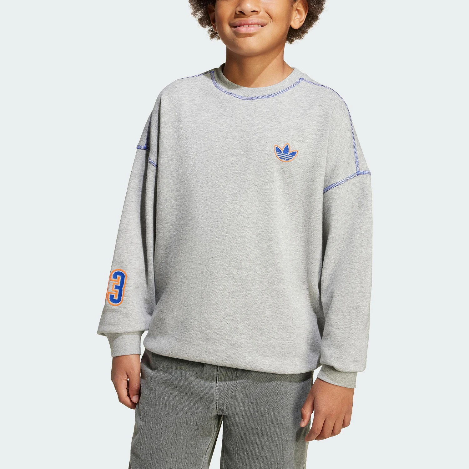 

Adidas Authentic Three Leaf Children's Round Neck Knit Sports Hoodie JX5269