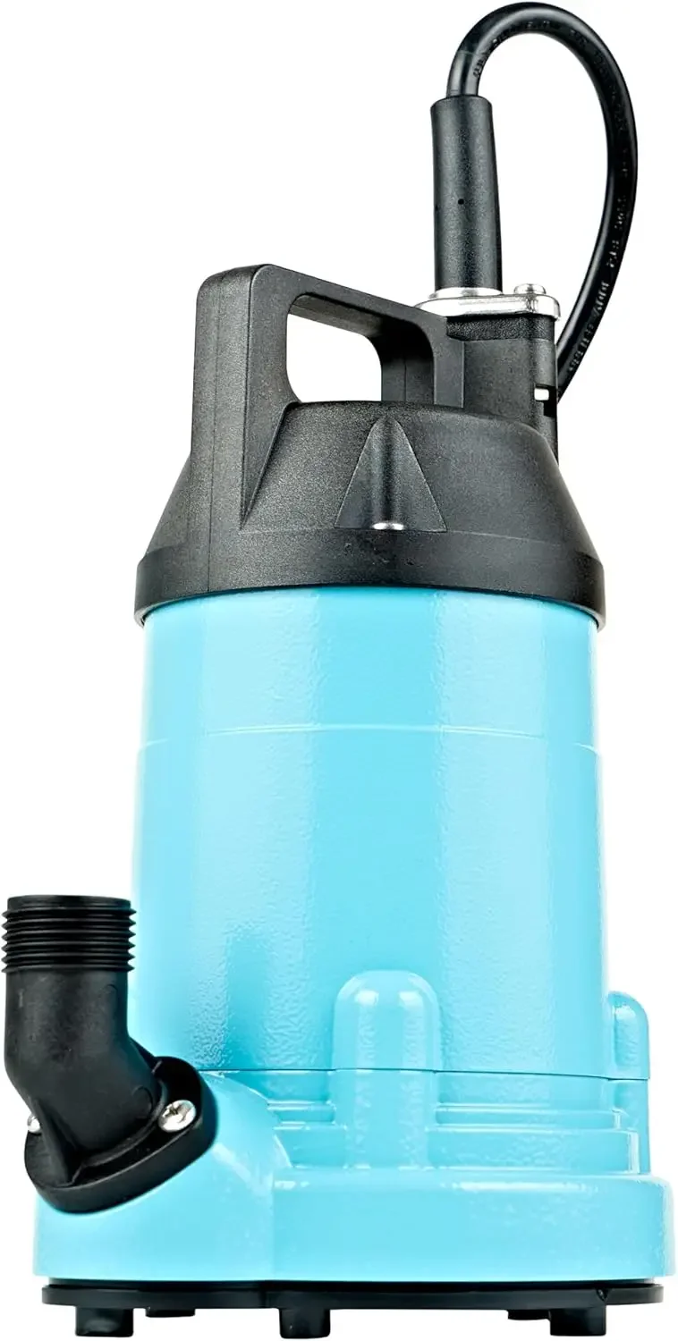 

6-MSP 115 Volt, 1/3 HP, 2130 GPH Manual Aluminum Utility Pump with 10-Ft. Cord, Blue, 14942783